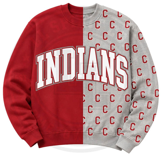 Indians Split Crewneck