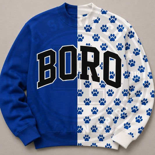 Boro Paw Prints Split Crew