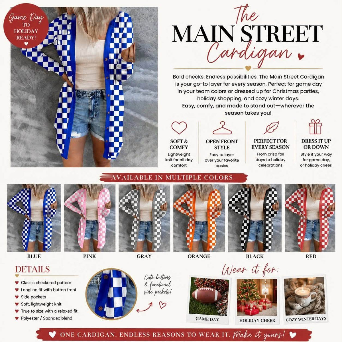 The Game Day Cardigan (PREORDER)