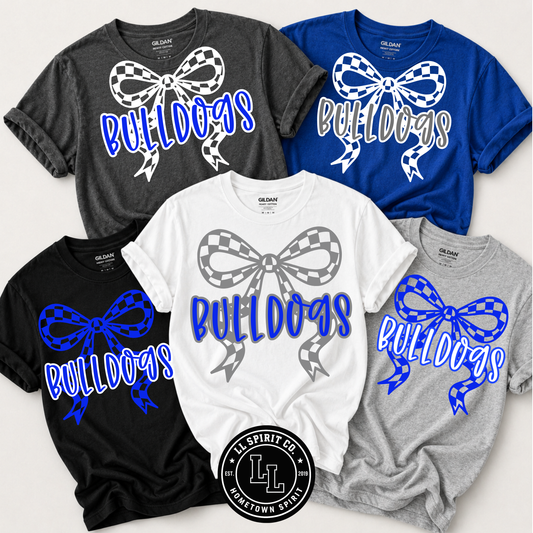 Bulldogs Checkered Bow