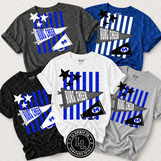 Burg Cheer Pennants + Stripes