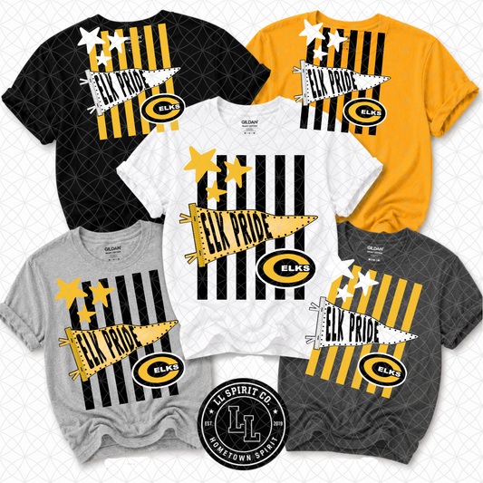 Elk Pride Pennant + Stripes