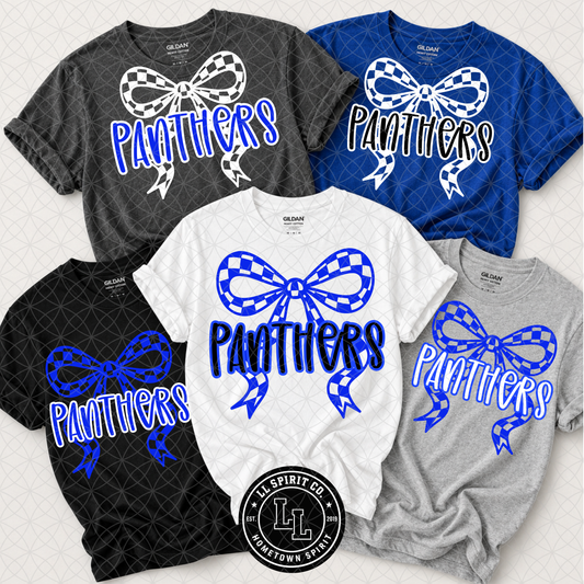 Panthers Checkered Bow