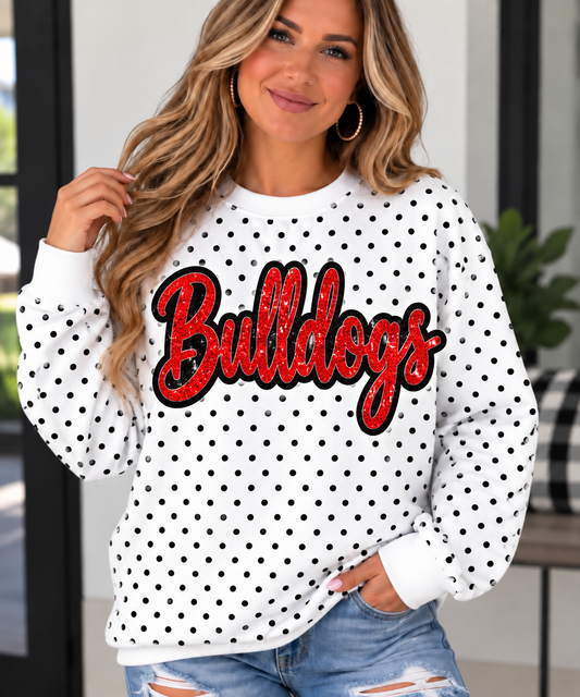 Milton Union Polka Dot Crewneck