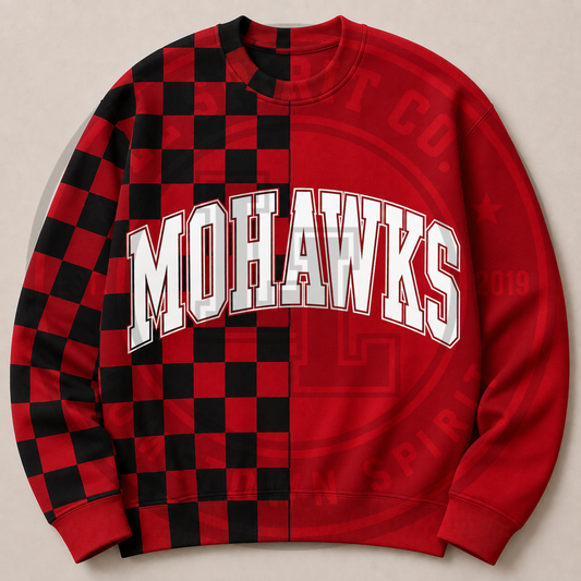 Mohawks Checkered Split Crew