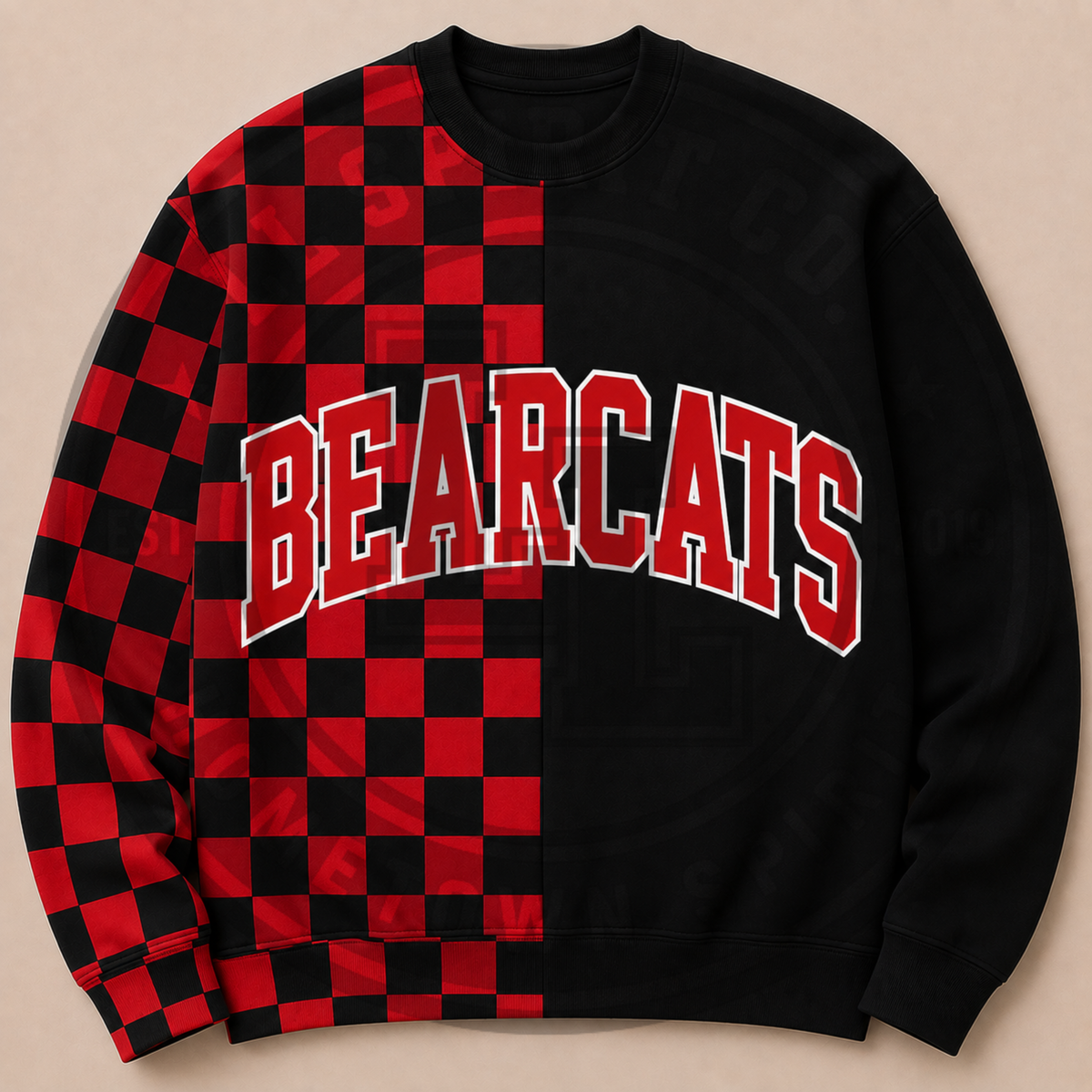 Bearcats Checkered Split Crew